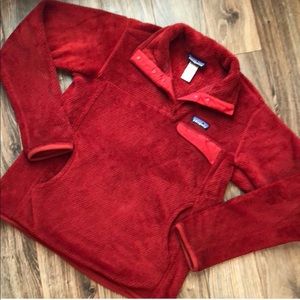 Deep Red Patagonia Quarter Snap